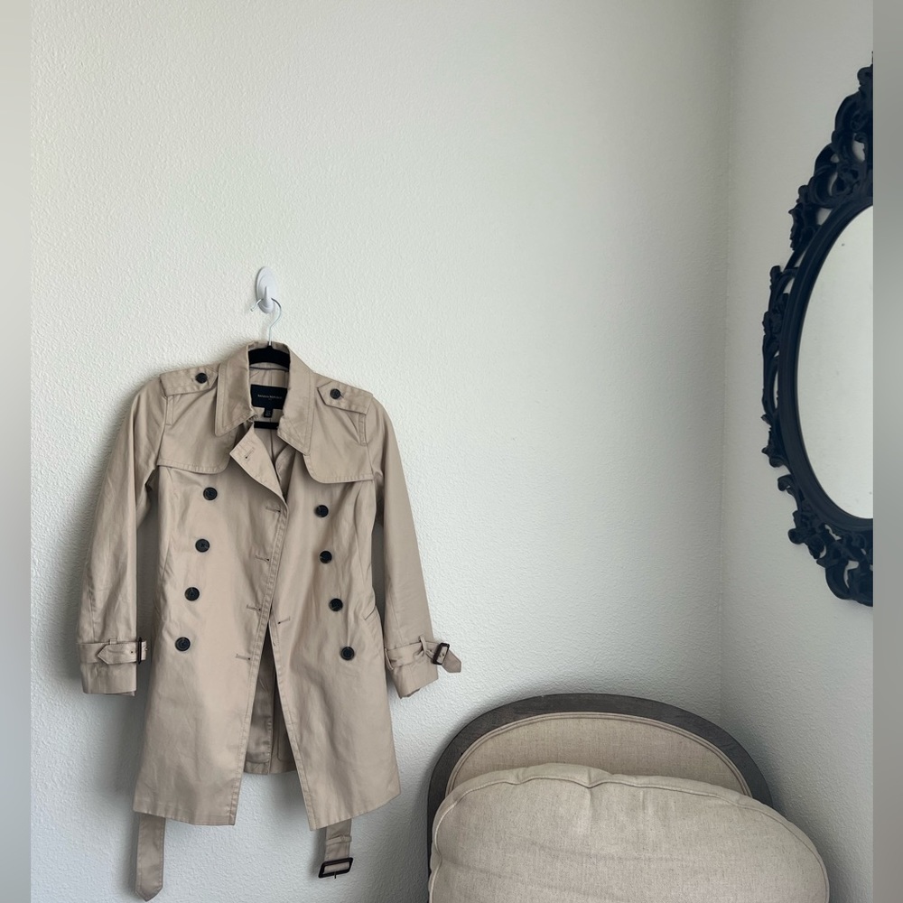 Banana republic tan fall trench coat XS
